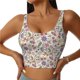 thumbnail image 1 of Balery Paisley Flowers Sujetadores deportivos con espalda cruzada para mujer, acolchados, sin costuras, de alto impacto, ideales para yoga, gimnasio, entrenamiento y fitness.-Large, 1 of 8