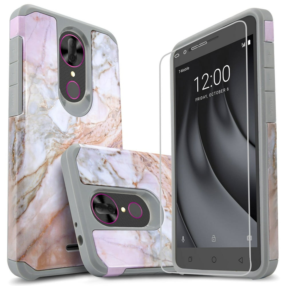 Revvl Plus (TMobile) Phone Case, W/[HD Screen Protector], Heavy Duty