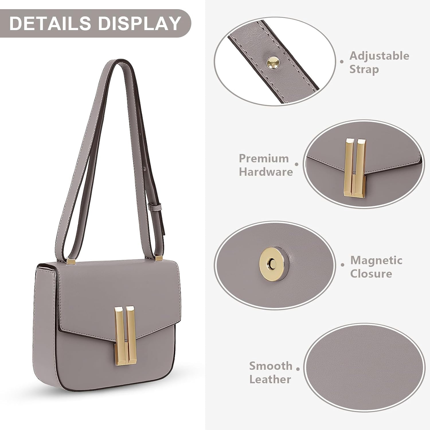 Juoxeepy Small Crossbody Bags for Women Shoulder Bags Trendy Shoulder Purse Satchel Handbag with Flap Closure