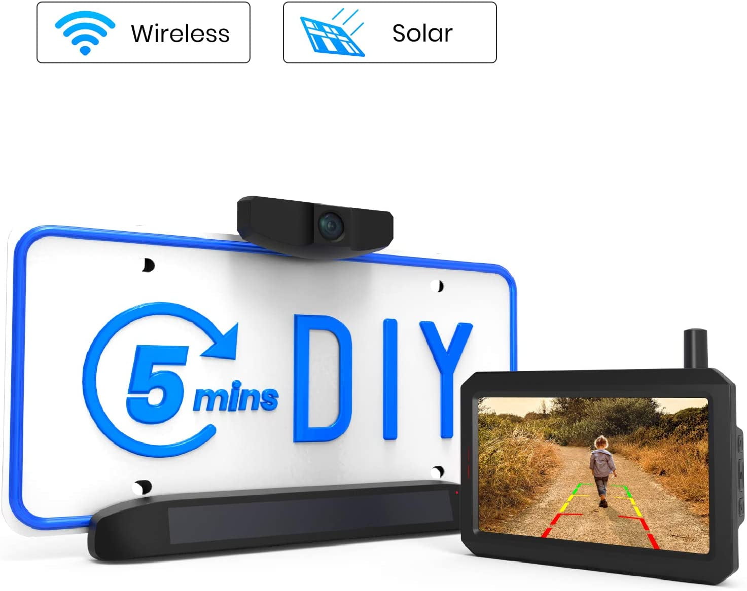 Buy AUTO VOX Solar Wireless Backup Camera, 5 Mins DIY Installation, 5