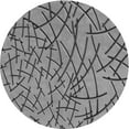 thumbnail image 1 of Ahgly Company Tapis Rond Lavable en Machine Intérieur Transitionnel Gris, 8 Pieds Rond, 1 of 7