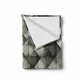 thumbnail image 2 of Modern Soft Flannel Fleece Throw Blanket, Geometrical Design with Grey Ombre Colored Squares Print, Cozy Plush for Indoor and Outdoor Use, 50" x 60", Charcoal Grey White, by Ambesonne, 2 of 6
