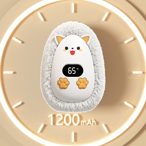 Mini Calentador De Manos USB, Calentador De Manos Eléctrico Portátil Recargable Con Pantalla Digital Con Forma De Animal De Peluche, Para Adultos, Niños, Actividades Al Aire