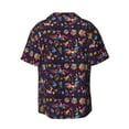 thumbnail image 2 of Fotbe Mexican Flowers Birds print Short Sleeve Button Down Shirts for Men Casual Summer Beach Wrinkle Free Shirt-X-Large, 2 of 7