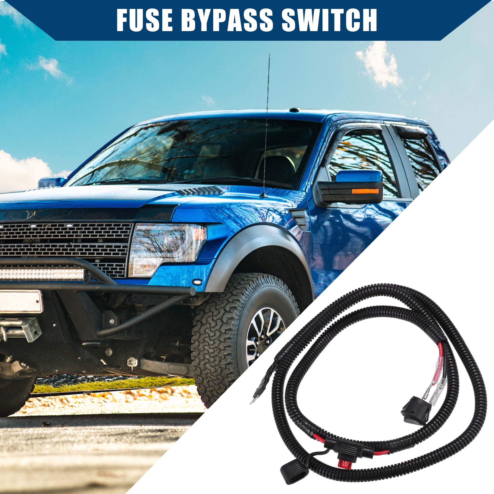 Unique Bargains Universal Car Switched Fuse Kit Plastic 1 Set Black 47.24 Inch