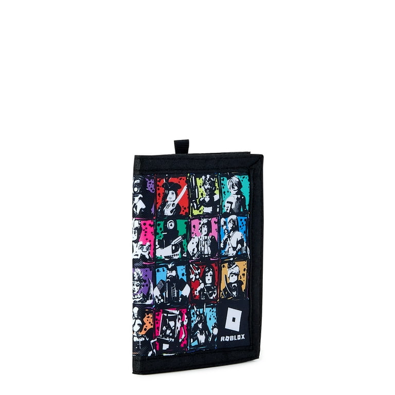 Roblox Boys Childrens Character Print Wallet Black Multi-Color