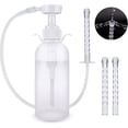thumbnail image 1 of Irrigador vaginal de 300 ml - Kit de limpieza vaginal con irrigador anal, 3 cabezales de boquilla - Enema de presión manual reutilizable, regalo de limpieza de colon femenino (300 ml/10,1 oz), 1 of 5