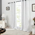 thumbnail image 4 of Deconovo White Blackout Curtains with Gold Foil Lines, 2 Panels, 42x72 inch for Living Room, 4 of 6