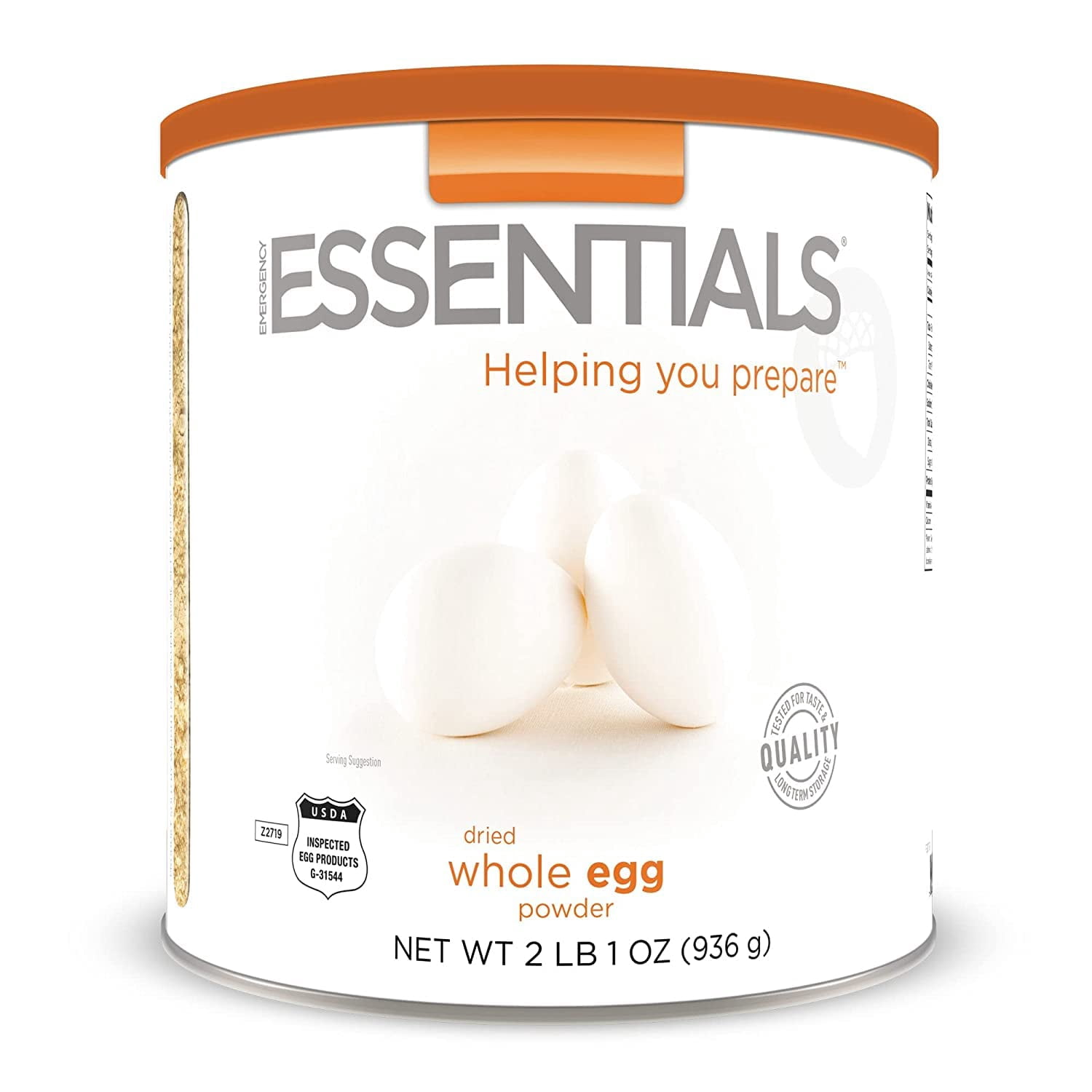 Emergency Essentials, Dried Whole Egg Powder, Emergency Food Supply, High-Protein Survival Food, 33-oz. Large Can, 10-Year Shelf Life