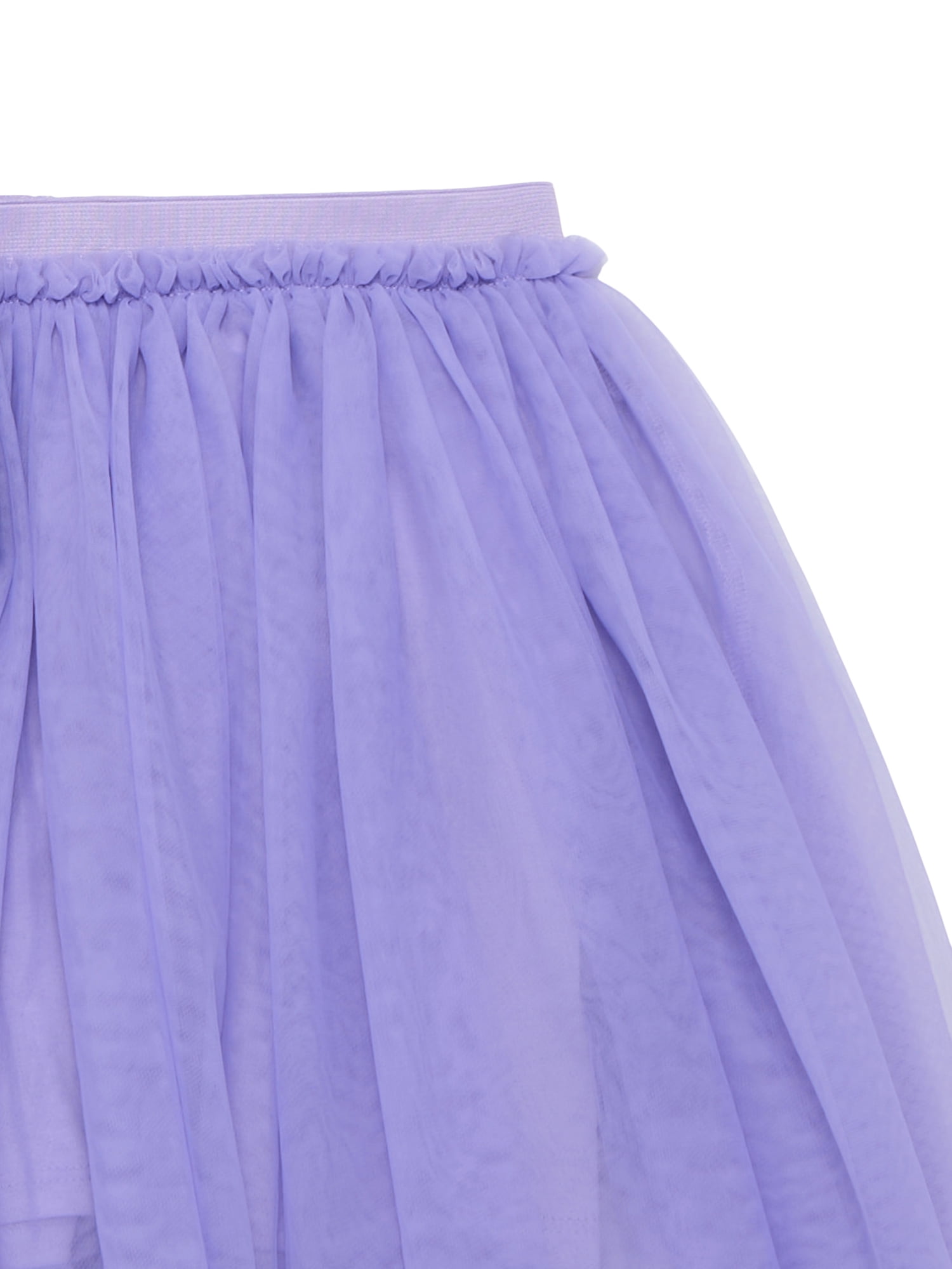 Wonder Nation Little Girls Boxy Tee and Tutu Skirt Set, 2-Piece, Sizes 4-10