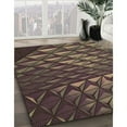 thumbnail image 3 of Ahgly Company Machine Washable Indoor Round Transitional Burgundy Brown Area Rugs, 7' Round, 3 of 7