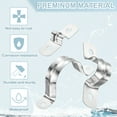 thumbnail image 4 of Uxcell 6Pack 50mm Rigid Pipe Straps 2 Hole U-Shaped Bracket Clamps 201 Stainless Steel, 4 of 7