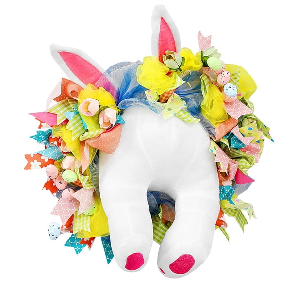 Guirnalda de conejo para puerta de casa, guirnalda navideña, guirnalda de Pascua con conejito Estilo A