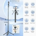 thumbnail image 2 of Graflsoa 202cm/79.5" 3-in-1 Aluminum Alloy Selfie Stick with Anti-Shake Handle, Phone Clip, Tripod Base, and Remote Control for Android/iOS Devices, 2 of 6