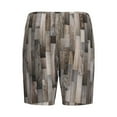 thumbnail image 5 of Fotbe Wooden Texture Pajama Shorts for Men, Men's Pajama Bottoms, Sleepwear,Short Pajama Pants-4X-Large, 5 of 9