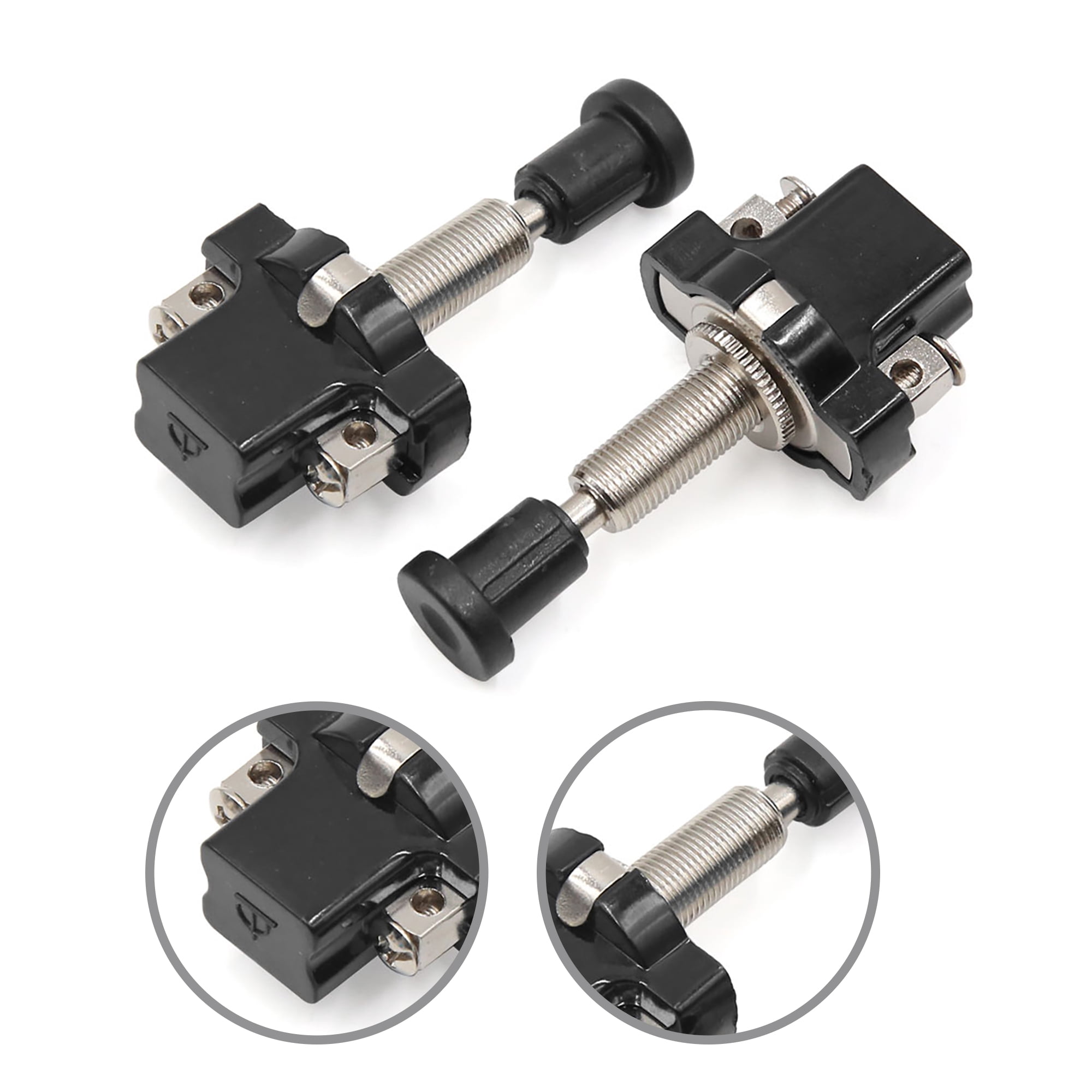 Unique Bargains 2pcs 8mm Thread Mount ON-OFF Push-Pull Switch DC 12V Replacement