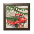 thumbnail image 1 of Gango Home Decor Modern Farmhouse Pick-Up Holiday by Paul Brent (Ready to Hang); One 12x12in Brown Framed Print, 1 of 3