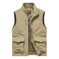 thumbnail image 1 of Birdeem Mens Quick-Drying Work Clothes Jacket Solid Color Stand-Up Collar Zipper Waistcoat, 1 of 12