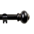 thumbnail image 2 of Contemporary Home Living 123.5" Black Contemporary Solid Double Curtain Rod, 2 of 3