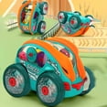 thumbnail image 4 of SZROBOY Car Toys for Boys 3-6 Years,Car Toys for Boys,360° Rotating Stunt Cars with Music&Light, Transparent Mechanical Gear Flip Vehicles Toys, 4 of 5