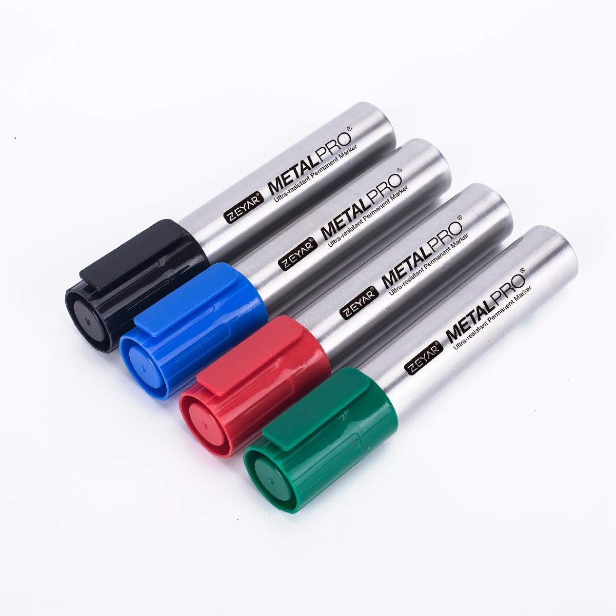 ZEYAR Permanent Markers, JUMBO Size, Set of 4, Waterproof & Smear Proof Markers, Quick Drying, Great on Plastic,Stone,Wood,Metal and Glass for Doodling and Graffiti Art (Black, Blue, Red, Green)