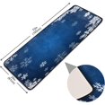 thumbnail image 2 of SKYSONIC 2X6 Feet White Snowflakes Runner Rug with Rubber Backing, Blue Winter Non Slip Entryway Rug Runner Washable Soft Area Rug Carpet for Hallway Bedroom Kitchen Decor, 2 of 6
