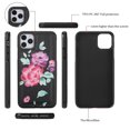 thumbnail image 6 of for iPhone 11 Pro Max Wallet Case - Magnetic Detachable Back Case with RFID Blocking Card Holder, Hand Strap & Crossbody Strap, Floral Flower PU Leather Flip Cover Case for Women Girls, Black, 6 of 12