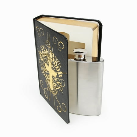 

Suck UK | Hip Flask | Alcohol Flask in a Book | Hidden Flasks | Drinking Accessories | Stainless Steel | 4 oz | Black