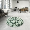 thumbnail image 4 of Ahgly Company Machine Washable Indoor Square Contemporary Platinum Silver Gray Area Rugs, 7' Square, 4 of 7