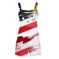 thumbnail image 4 of Besolor Womens Independence Day Rompers Jumpsuits Sleeveless Summer Scoop Neck Tank Top Short Pants Overalls, 4 of 5