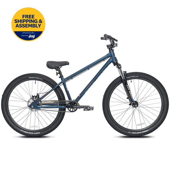 Ozark Trail 26" DJ.1 Airtime Dirt Jump Bike, 26" Wheels, Fits Teen & Adult Riders 5'2"-5'10", Blue, Teen & Adult, Unisex, Online Only