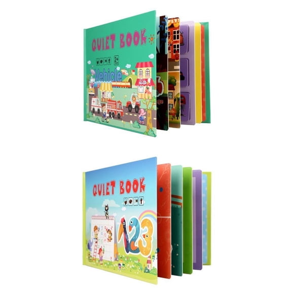 2x Libro Silencioso, Juguete Sensorial Educativo, Desarrollo , Niños