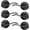 Black, variant on 4 Pack Dummy Door Lever Wave Style Leverset Right and Left Handed Oil Rubbed Bronze Finish French Door Handles