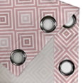 thumbnail image 5 of Ambesonne Geometric Grommet Curtain, Rhombus Stripes Line, 50" x 63", Pale Pink, 5 of 6
