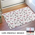 thumbnail image 3 of White Cow Bow Pattern Door Rugs,Washable Non Slip Door Mats Indoor,Decorative Door Mats,Entry Mat Indoor for Entrance,Bedroom,Kitchen,Bathroom,16"x24", 3 of 6