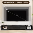 thumbnail image 3 of MEISSALIVVE Extendable TV Stand for Up to 110 Inch TV, Modern Entertainment Center with 3 Drawers & 2 Storage Compartments, Adjustable Length (65"-103"), TV Consoles for Living Room & Bedroom (Black), 3 of 7