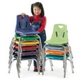 thumbnail image 2 of Stacking Chair with Chrome-Plated Legs - 12" Ht - Purple, 2 of 7