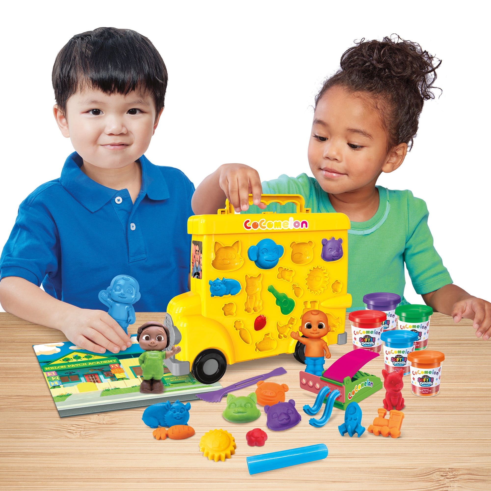CoComelon: Mold & Play School Bus Softee Dough Kit, Kids Ages 3+