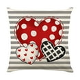 thumbnail image 3 of Boovnll Valentines Pillow Covers 18x18", Heart Printing Valentines Day Pillow Covers for Home Living Room Bedroom Sofa Couch Party Decor, Valentines Day Decorations, 3 of 7