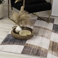 thumbnail image 4 of 8' X 11' Beige Brown and Gray Checkered Area Rug, 4 of 10