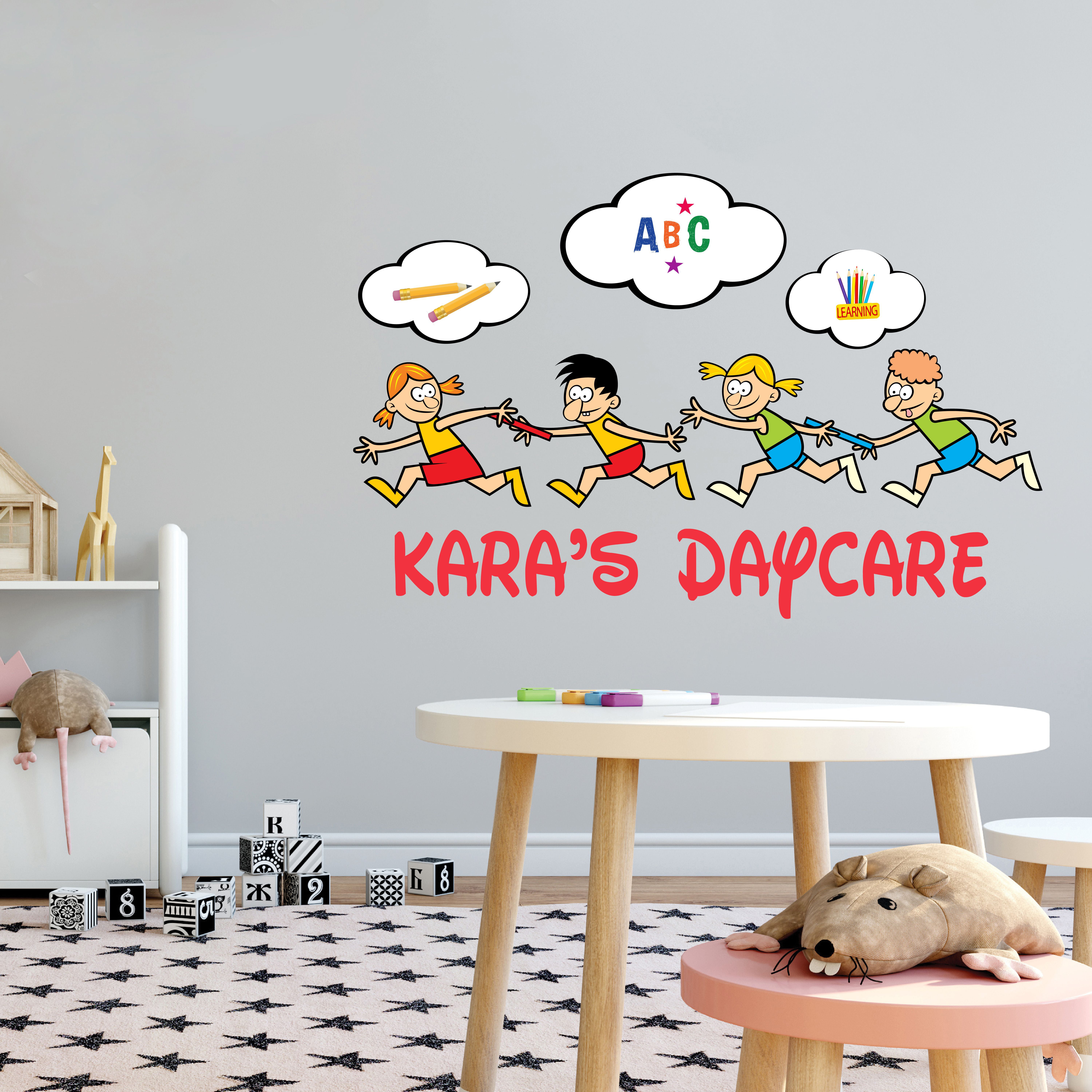 Daycare Alphabet Designs Peel and Stick Wall Decals - Daycare