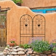 thumbnail image 3 of Rustproof Metal Garden Trellis - 71"x19.7" Expanded Size for Climbing Plants, Vegetables, Roses, Cucumbers, Clematis - Black Powder-Coated Finish, Easy Installation, 3 of 8