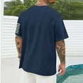 thumbnail image 4 of Oplxuo Men's 4th of July Shirts American Flag Patriotic Shirts Short Sleeve USA Memorial Day Cotton T Shirts, 4 of 5