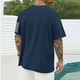 thumbnail image 4 of Tops para hombre, blusas y camisas de cuello redondo y manga corta para hombre, blusas casuales de cuello redondo con estampado de moda para hombre, blusas de cuello redondo y manga corta, camisas par, 4 of 5
