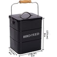 thumbnail image 5 of Pethiy Airtight Pet Food Container,Bird Seed Food Storage Bin with Scoop,Metal Cat & Dog Food Storage Canisters with Lid/Handle/Sevice Scoop,Hold up 2 lbs,Black, 5 of 6