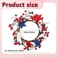 thumbnail image 3 of Patriotic Candle Rings Wreaths Summer Red White Blue Mixed Berries & Pip Berry Wooden Candle Rings Small Artificial Candle Holder for 4 of July Home Kitchen Table Centerpiece, 3 of 8