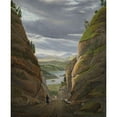 thumbnail image 3 of Eduard von Buchan 15x18 Black Modern Framed Museum Art Print Titled - Walking Figure in the Ravine at Krokkleiva, on the Way to Christiania (1833), 3 of 5