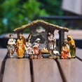 thumbnail image 4 of Ensemble de Crèche de Noël Ornement de Scène Boîte de Nativité Cadeau de Vacances Artisanat en Résine, 4 of 7