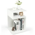 thumbnail image 1 of Patiojoy S-Shaped Side Table for Small Space Sofa End Table with 2 Open Compartments Modern Nightstand, 1 of 9