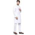 thumbnail image 2 of Maple Clothing Men's Cotton Indian Kurta Pajama Set (White, L), 2 of 7